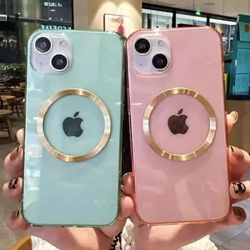 Прозрачный чехол для телефона ярких цветов с магнитным кольцом для Iphone 13 11 12 14 Pro Max Xs Max Xr X 13pro Max, силиконовый противоударный мягкий чехол For iPhone X or XS