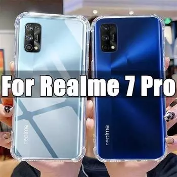 Прозрачный чехол для телефона Realme 7 Pro, прозрачный чехол из ТПУ Realme 7Pro 6,4 дюйма RMX2170, противоударные чехлы с защитой от царапин For Realme 7 Pro чистый