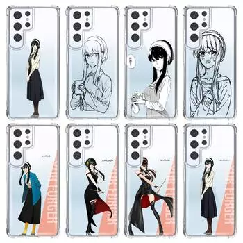 Прозрачный чехол для телефона с аниме для Samsung S10 S20 Fe S21 S22 S8 S9 Plus S21ultra, противоударный чехол, мягкий чехол Spy X Family Capa Samsung S8 Plus