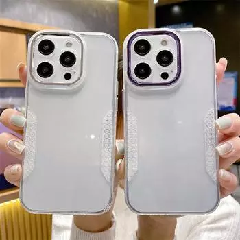 Прозрачный чехол для телефона с блестящей защитой линз для Iphone 14pro Max 11 13 12 Pro Max 14 Plus 11, противоударный силиконовый бампер, задняя крышка For iPhone 14