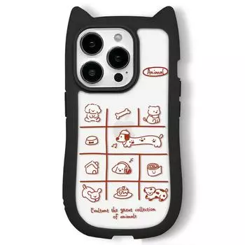 Прозрачный чехол для телефона с кошачьими ушками для iPhone 16 15 14, совместимый и подходящий для 13/12/11promax Puppy 16