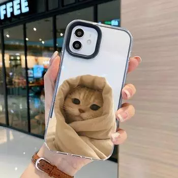 Прозрачный чехол для телефона с милой собакой 3 в 1 для iPhone 14 Pro Max, чехол для iPhone 13 15 12 11 Pro Max XR XS 7 8 Plus SE, мягкий чехол с рисунком кота 6 Plus 6S Plus