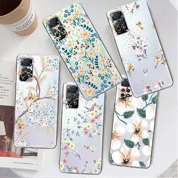 Прозрачный чехол для телефона с множеством цветов и цветочным принтом для Xiaomi Redmi Note 12 7 8 9 8t 11t 8 10 Pro 9s 10s 11 11s для Mi 9a 9 9c 9t 10 10c K40 Redmi Note 12 Pro