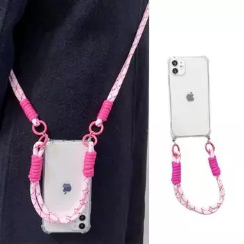 Прозрачный чехол для телефона с ожерельем через плечо и ремешком для iPhone 15 14 13 11 12 Pro Max MiNi XR X XS 7 8 plus SE 2020, мягкий чехол For iPhone 11