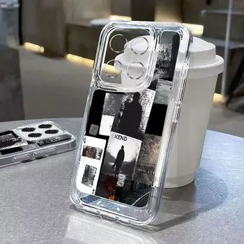 Прозрачный чехол для телефона с рисунком фрагментов жизни для Xiaomi 13T 11T Poco F6 X6 X5 Pro Redmi Note 13 Pro 12 11 10, мягкий противоударный прозрачный силиконовый чехол Redmi Note 13 4G