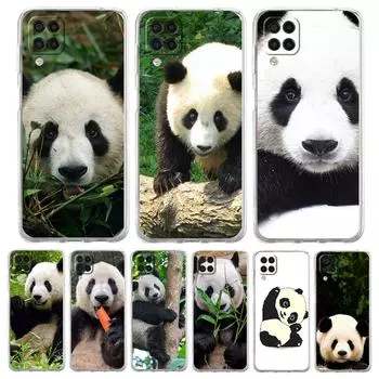 Прозрачный чехол для телефона Samsung Galaxy A13 A51 A71 A21S A12 A11 A31 A52 A41 A23 A53 A73 A32 5G A03S, чехол с китайским медведем, пандой, животным Samsung A71
