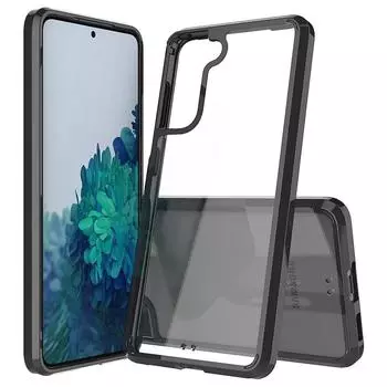 Прозрачный чехол для телефона Samsung Galaxy S25 S24 Plus S23 Ultra S22 S21 FE S20 S10 Note 10 Plus Funda Capa Легкий ТПУ/ПК Противоударный чехол for S25 чёрный