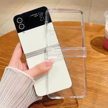 Прозрачный чехол для телефона Samsung Galaxy Z Flip 5 4 3 5G противоударный складной прозрачный жесткий чехол для Samsung Z Flip5 Flip4 Flip3 For Z Flip 5