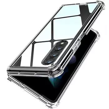 Прозрачный чехол для телефона Samsung Galaxy Z Fold 3 5G с усиленными углами, подушкой безопасности, противоударный чехол для телефона Galaxy Z Fold3 5G SM-F926B, прозрачный мягкий чехол for Galaxy Z Fold 3 прозрачный