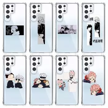 Прозрачный чехол для телефона Samsung S10 S20 Fe S21 S22 S8 S9 Plus S21ultra S22ultra, противоударные чехлы Fundas Japan Anime Jujutsu Kaisen Samsung S21Ultra