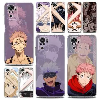 Прозрачный чехол для телефона Xiaomi Redmi Note 10 11 Pro 9S 9 8 7 8T 9C 9A 8A K40 Pro, мягкий силиконовый чехол Sukuna Jujutsu Kaisen Redmi 8