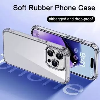Прозрачный чехол для телефона, защита от падения на 360 градусов, точная посадка, очень прозрачный чехол с панелью для iPhone15/Plus/Pro/Pro Max