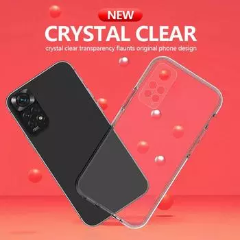 Прозрачный чехол для Xiaomi 14T 13T Poco X5 Redmi Note 12 11 Pro 5G Note 10 5G Мягкий прозрачный силиконовый чехол TPU Redmi Note 10 прозрачный