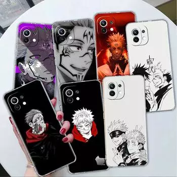 Прозрачный чехол для Xiaomi Mi Poco X3 NFC M3 Pro F3 F1 11 Lite 12 Note 10 11T 9T, прозрачный чехол для телефона, милый дзюдзюцу кайсен аниме Xiaomi Poco F3