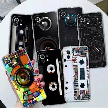Прозрачный чехол для Xiaomi Mi Poco X3 NFC M3 Pro F3 F1 11 Lite 12 Note 10 11T 9T, чехол для телефона, винтажная кассета в стиле ретро Redmi Note 9S