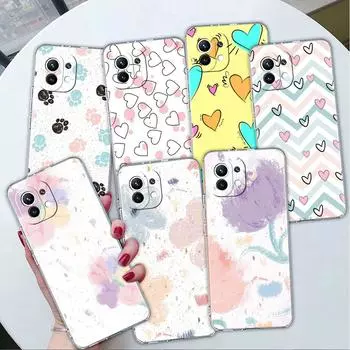 Прозрачный чехол для Xiaomi Mi Poco X3 NFC M3 Pro F3 F1 11 Lite 12 Note 10 11T 9T Прозрачный чехол для телефона LOVE Heart Xiaomi Poco F3