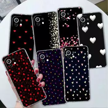 Прозрачный чехол для Xiaomi Mi Poco X3 NFC M3 Pro F3 F1 11 Lite 12 Note 10 11T 9T Прозрачный чехол для телефона LOVE Heart Xiaomi Poco F3