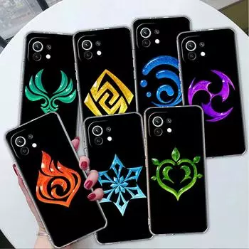 Прозрачный чехол для Xiaomi Mi Poco X3 NFC M3 Pro F3 F1 11 Lite 12 Note 10 11T 9T, прозрачный чехол для телефона Genshin Impact Xiaomi Poco F3