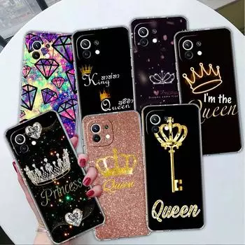 Прозрачный чехол для Xiaomi Mi Poco X3 NFC M3 Pro F3 F1 11 Lite 12 Note 10 11T 9T Прозрачный чехол для телефона Милая мама королева принцесса Redmi Note 9S