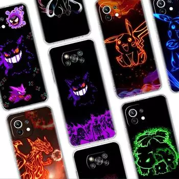 Прозрачный чехол для Xiaomi Mi Poco X3 NFC M3 Pro F3 F1 11 Lite 12 Note 10 11T 9T прозрачный чехол для телефона аниме Pokemon Japan Xiaomi Poco F3
