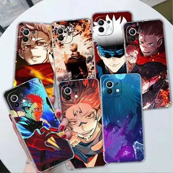 Прозрачный чехол для Xiaomi Mi Poco X3 NFC M3 Pro F3 F1 11 Lite 12 Note 10 11T 9T, прозрачный чехол для телефона, милый дзюдзюцу Kaisen Cool Xiaomi Poco F3