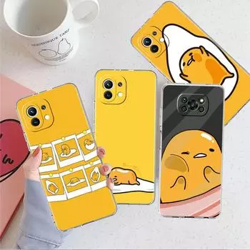 Прозрачный чехол для Xiaomi Mi Poco X3 NFC M3 Pro F3 F1 11 Lite 12 Note 10 11T 9T, прозрачный чехол для телефона Gudetama Xiaomi Poco M3