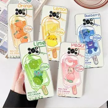 Прозрачный чехол для Xiaomi Mi Poco X3 NFC M3 Pro F3 F1 11 Lite 12 Note 10 11T 9T Прозрачный чехол для телефона Pkemon Xiaomi Poco F3