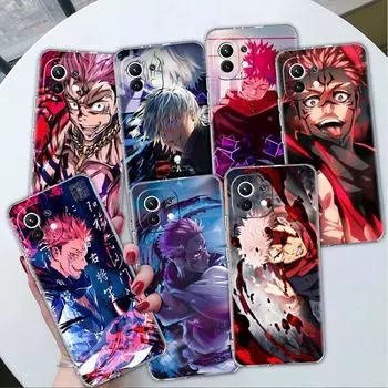 Прозрачный чехол для Xiaomi Mi Poco X3 NFC M3 Pro F3 F1 11 Lite 12 Note 10 11T 9T, прозрачный чехол для телефона, милый дзюдзюцу кайсен Xiaomi Poco F3