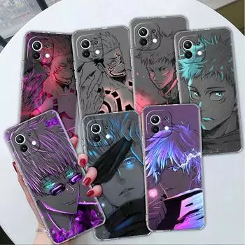 Прозрачный чехол для Xiaomi Mi Poco X3 NFC M3 Pro F3 F1 11 Lite 12 Note 10 11T 9T, прозрачный чехол для телефона Jujutsu Kaisen Redmi Note 9S