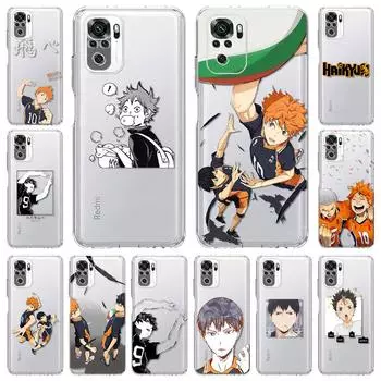 Прозрачный чехол для Xiaomi Redmi Note 10 9S 9 8 Pro 10S 7 9C 8T 9A K40 9T 7A 8A силиконовый чехол для телефона аниме Haikyuu Fundas Redmi K40