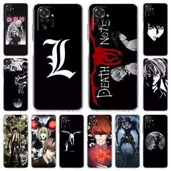 Прозрачный чехол для Xiaomi Redmi Note 10 9 8 Pro 9S 10S 7 K40 9A 8T 9C 9T 8A силиконовый чехол для телефона Soft Shell Death Note аниме Fundas Redmi K40
