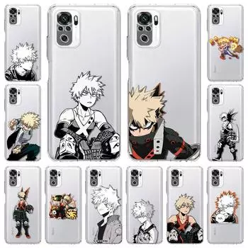 Прозрачный чехол для Xiaomi Redmi Note 10 9S 9 8 Pro 10S 7 9C 8T 9A K40 9T 7A 8A силиконовый чехол для телефона Bakugou Katsuki Capa Redmi K40