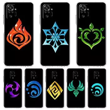 Прозрачный чехол для Xiaomi Redmi Note 11 Pro 10 9 9S 8 8T 7 9A 9C 9T 10 10C K40 Прозрачный мягкий чехол для телефона Genshin Impact Redmi Note 11 Pro 5G