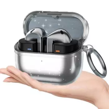 Прозрачный чехол для зарядки, защитный чехол от падения для Samsung Galaxy Buds 3/3 Pro D Sparkling powder transparent