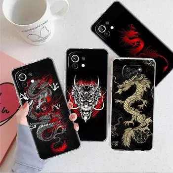 Прозрачный чехол Dragon Animal для Xiaomi Mi Poco X3 NFC M3 Pro F3 F1 11 Lite 12 Note 10 11T 9T Прозрачный чехол для телефона Xiaomi Poco F3