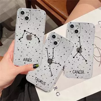 Прозрачный чехол «Двенадцать созвездий» для Apple iPhone 14 11 13 12 Pro 7 8 Plus XR X XS Max 6 6S 13Pro, силиконовый чехол для телефона iPhone 14 Plus