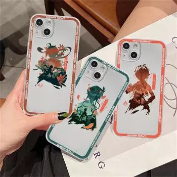 Прозрачный чехол Game Genshin Impact для Apple iPhone 14 11 13 12 Pro 7 8 Plus XR X XS Max 6 6S 13Pro, силиконовый чехол для телефона iPhone 14 Plus