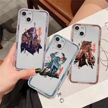 Прозрачный чехол Genshin Impact Jujutsu Kaisen для Apple iPhone 14 11 13 12 Pro 7 8 Plus XR X XS Max 6 6S 13Pro, силиконовый чехол для телефона iPhone 14 Plus