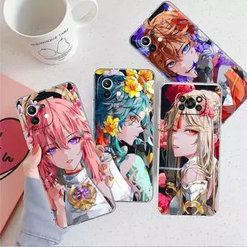 Прозрачный чехол Genshin Impact Raiden Shogun Baal для Xiaomi Mi Poco X3 NFC M3 Pro F3 F1 11 Lite 12 Note 10 11T 9T, чехол для телефона Xiaomi Poco F3