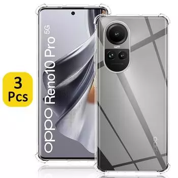 Прозрачный чехол из 3 предметов для Oppo Reno 10 Pro 5G 8 Lite 5G Oppo A38 4G A18, толстый противоударный мягкий силиконовый чехол для телефона Oppo Reno 8 5G Oppo A92