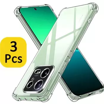 Прозрачный чехол из 3 предметов для Xiaomi 13 Pro 13 Ultra 12T Pro 12X 11T Pro 11 Lite, толстый противоударный мягкий силиконовый чехол для телефона Xiaomi 13 Xiaomi 11T