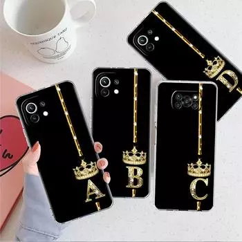 Прозрачный чехол из розового золота с 26 буквами ABC для Xiaomi Mi Poco X3 NFC M3 Pro F3 F1 11 Lite 12 Note 10 11T 9T, прозрачный чехол для телефона Xiaomi Poco F3