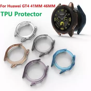 Прозрачный чехол из ТПУ для Huawei Watch GT4 41 мм 46 мм, ремешок для умных часов, защитный бампер, защитный чехол GT 4 41 46, аксессуары For Huawei GT4 46MM