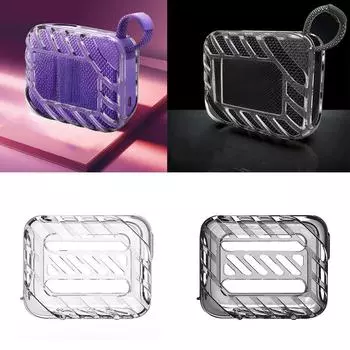 Прозрачный чехол из ТПУ для JBL GO 4, устойчивый к падениям и царапинам, мягкий чехол Bluetooth, силиконовый Pro S9R8 Transparent Black-onesize