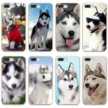 Прозрачный чехол из ТПУ с собакой хаски для LG G2 G3 G4 Mini G5 G6 G7 Q6 Q7 Q8 Q9 V10 V20 V30 X Power 2 3 Spirit LG G2