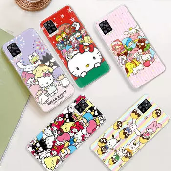 Прозрачный чехол JZ10 Sanrio Characters для Samsung A04 A14 A23 M33 M53 Realme 10 9 C35 C55 VIVO Y02 X80 Infinix Hot 30 Note 11 Tecno Spark 8P Pro Samsung M53 5G гагат