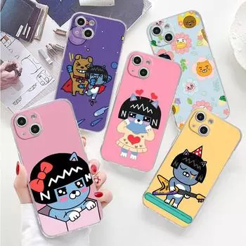 Прозрачный чехол Kakao Friends для Apple iPhone 13 11 14 12 Pro 7 8 Plus XR X XS Max 6 6S 13Pro, силиконовый чехол для телефона iPhone 14 Pro Max