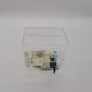 Прозрачный чехол-копилка, копилка с 2 запертыми акриловыми копилками с идеальным решением для сбережений для взрослых и подарков