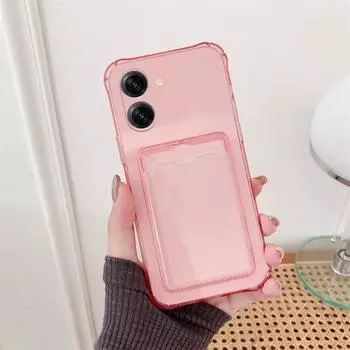 Прозрачный чехол-кошелек с отделением для карточек конфетного цвета для Xiaomi Mi Redmi 9 9A 9C 9T 10 10C 12 12C 13C Poco X6 X5 X4 X3 Pro, мягкий силиконовый чехол Redmi 9