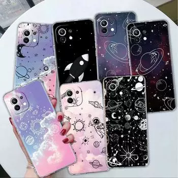 Прозрачный чехол «Космическая планета» для Xiaomi Mi Poco X3 NFC M3 Pro F3 F1 11 Lite 12 Note 10 11T 9T, прозрачный чехол для телефона Xiaomi Poco F3